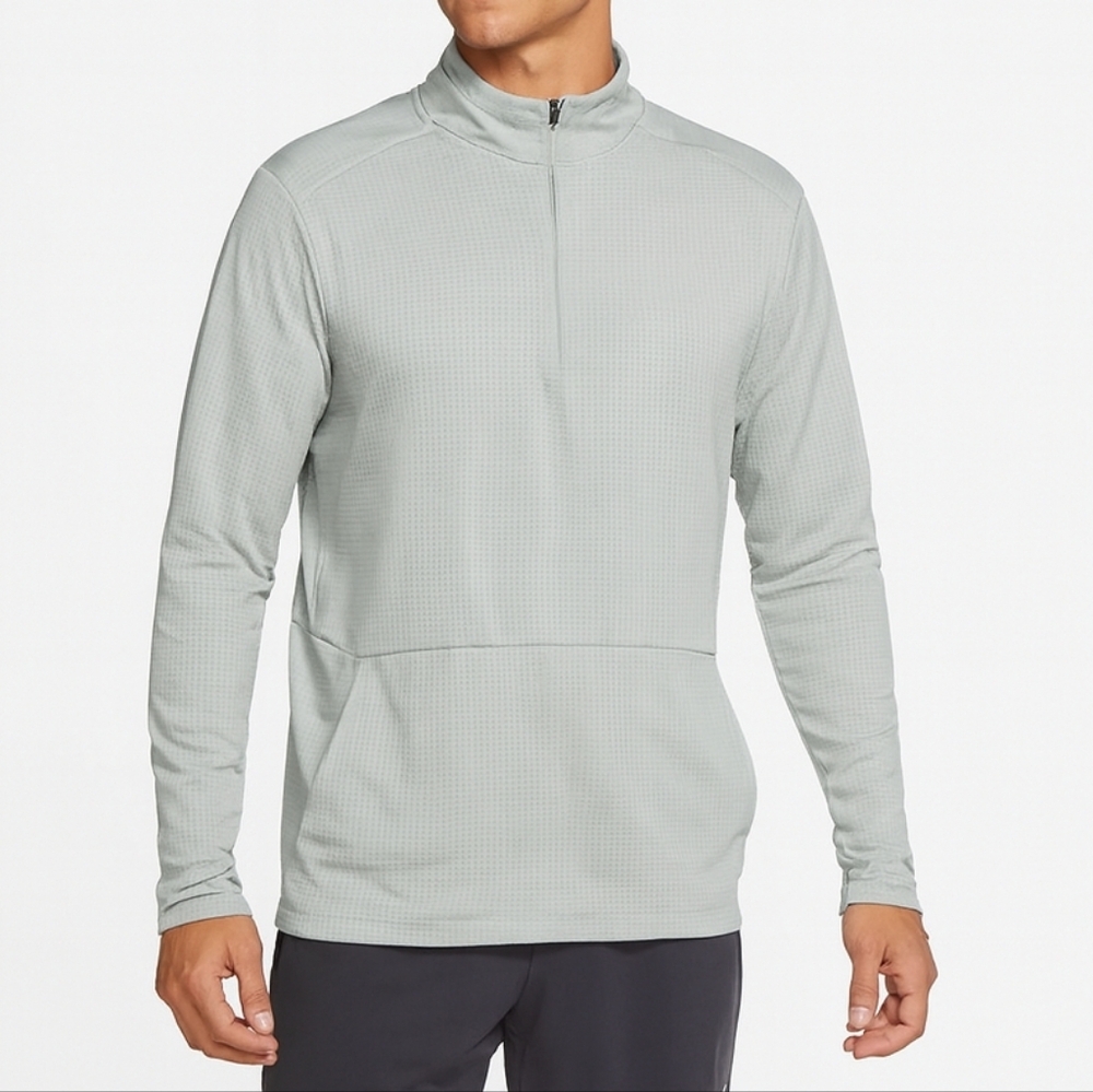 FLX Mens Quarter-Zip Golf Pullover Mint Green Large